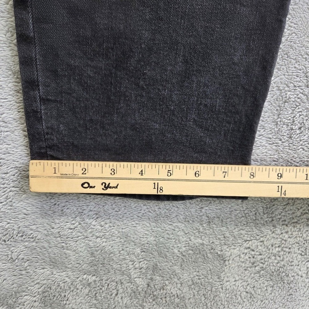 Gap Jeans Mens 38X30 Black Straight Taper Mid Rise Stretch Faded Flex Denim - Picture 6 of 10